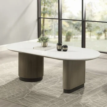 Rectangular Light Oak Coffee Table with Engineered Top