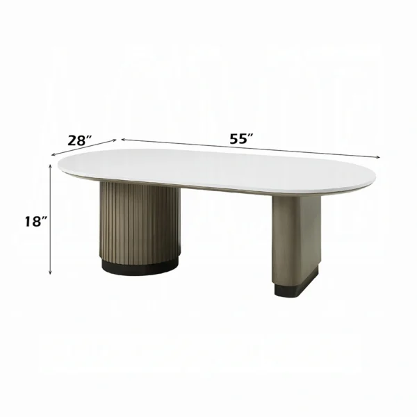Rectangular Light Oak Coffee Table with Engineered Top Dimensions