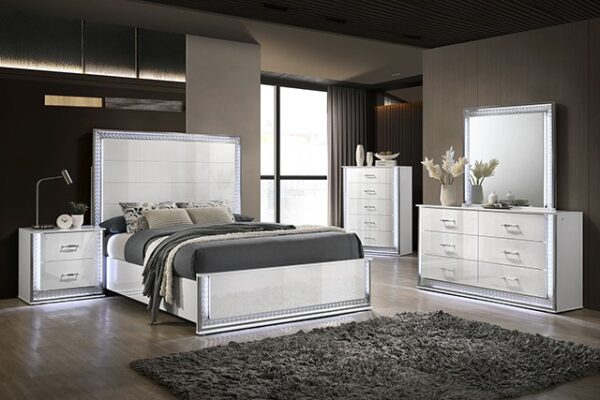 Hazeline White Wooden Bed By Furniture Of America - Image 5