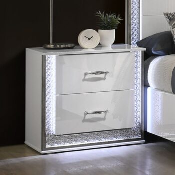 Hazeline White Nightstand By Furniture Of America