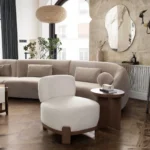 Round Wood End Table