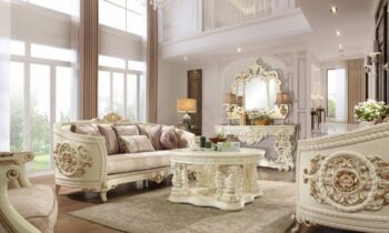 Cream Chenille 3PCs Sofa Set HD-2011 By Homey Design