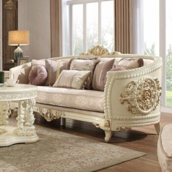 Cream Chenille Sofa HD-2011 By Homey Design