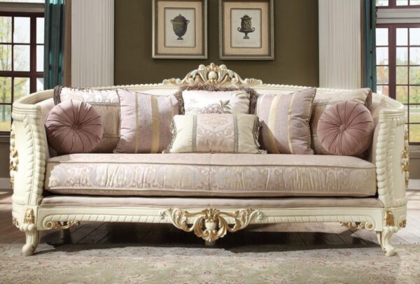 Cream Chenille Sofa HD-2011 By Homey Design - Image 2