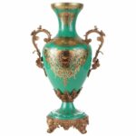 Bronze & Emerald Green Vase HD-6028G By Homey Design