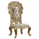 Metallic Antique Gold 5PC Round Dining Set HD-1801 By Homey Design - Image 2