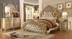 Mohawk Pickle Frost & Metallic Silver Finish 5PCs Eastern King Bedroom Set HD-8015 By Homey Design