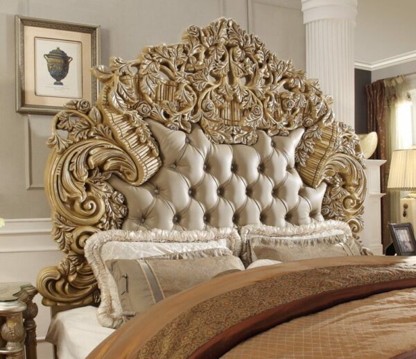 Mohawk Pickle Frost & Metallic Silver Finish 5PCs Eastern King Bedroom Set HD-8015 By Homey Design - Image 2