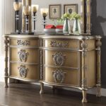 Mohawk Pickle Frost & Metallic Silver Finish Dresser / Buffet HD-8015 By Homey Design