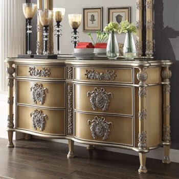 Mohawk Pickle Frost & Metallic Silver Finish Dresser / Buffet HD-8015 By Homey Design