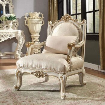 Luxury Cream Finish Chair HD-6309 By Homey Design