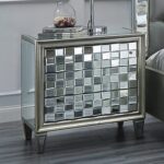 Silver & Mirror Finish 5 PCs Eastern King Bedroom Set HD-6001 By Homey Design - Image 9
