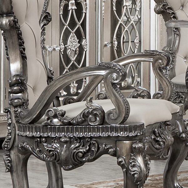 Silver Grey Brown Arm Chair HD-13012-GR By Homey Design - Image 3