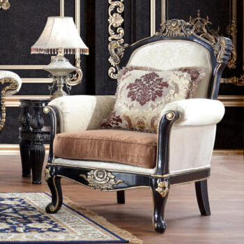 Black Enamel Finish Chair HD-9666 By Homey Design