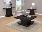Reston Pedestal Square End Table Cappuccino By Coaster Furniture - Image 4