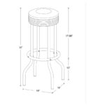 Theodore Upholstered Top Bar Stools Red and Chrome (Set of 2) 2299R By Coaster Furniture - Image 5