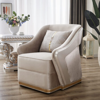 Beige Armchair HD-9022 By Homey Design