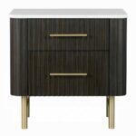 Clayten Espresso Nightstand with Marble Top By ACME - Image 2