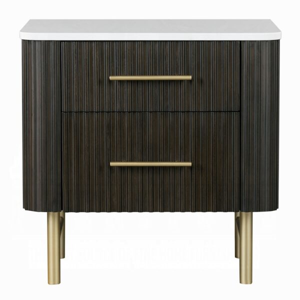 Clayten Espresso Nightstand with Marble Top By ACME - Image 2