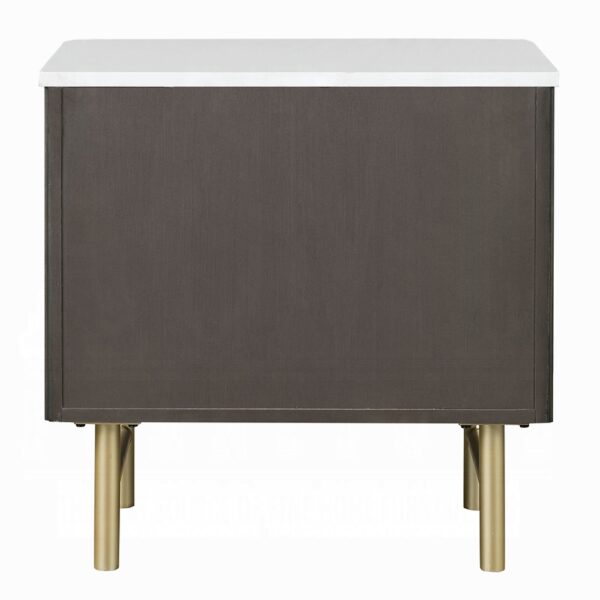 Clayten Espresso Nightstand with Marble Top By ACME - Image 4