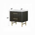 Clayten Espresso Nightstand with Marble Top By ACME - Image 7