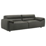 Buxton Top Grain Leather Upholstered Sofa Graphite by Coaster Furniture