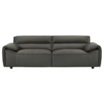 Buxton Top Grain Leather Upholstered Sofa Graphite by Coaster Furniture - Image 6
