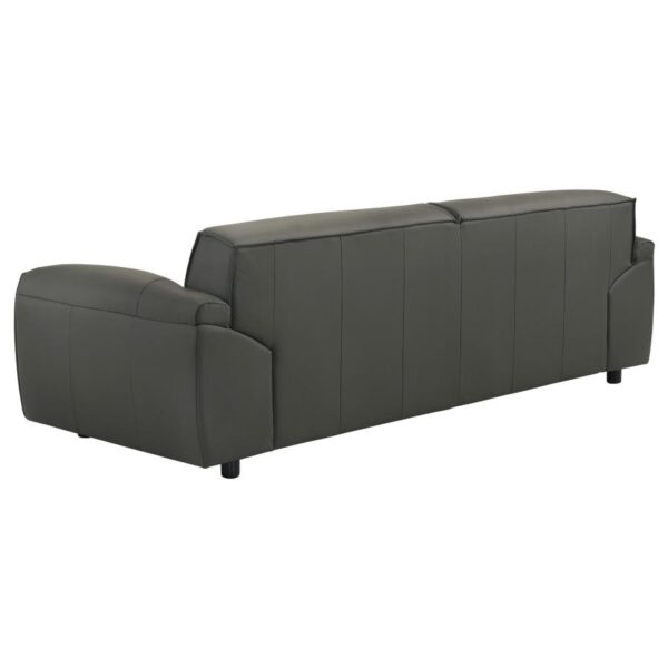 Buxton Top Grain Leather Upholstered Sofa Graphite by Coaster Furniture - Image 9