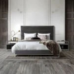 Tufted Leather Bed