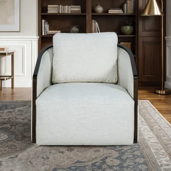 white accent chair