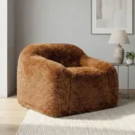burnt orange accent chair