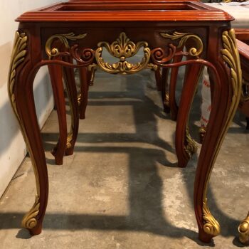 Handmade Brown Wood Small End Table 1