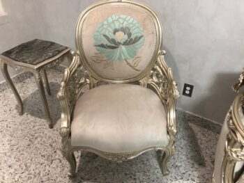 Handmade Silver Champagne Chair