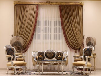 Handmade 4Pcs Venus Black Sofa Set