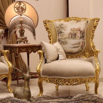 Handmade Motega Gold Chair 1