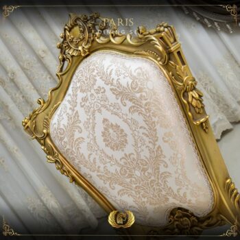 Handmade Ivory Gold Paris Arm Chair