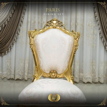 Handmade Ivory Gold Paris Side Chair