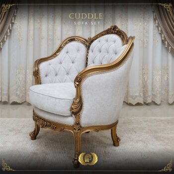 Handmade Bronze Cuddle Tufted Chair
