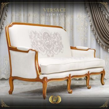 Handmade Brown Gold Versace Sofa