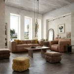 Brown Leather Sofa