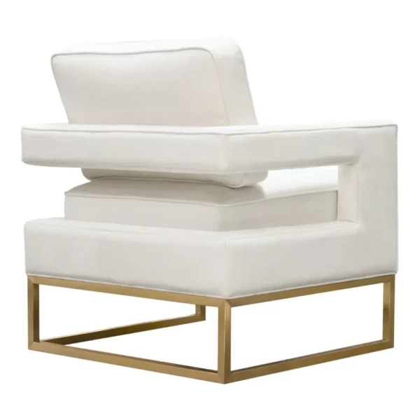 Modern White Accent Chair