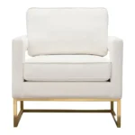Modern White Accent Chair