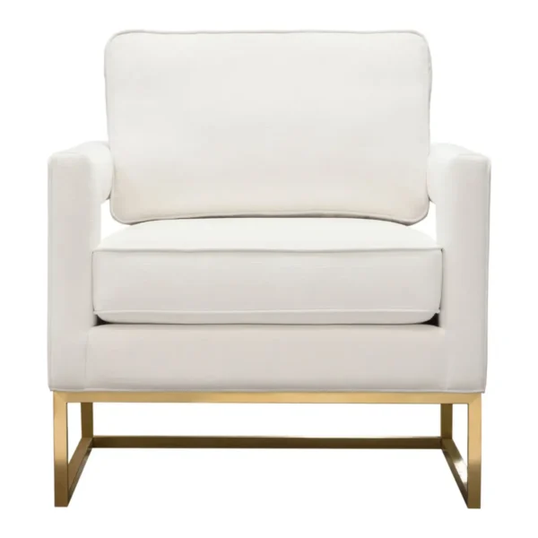 Modern White Accent Chair