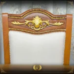 Handmade Brown Gold Diva Arm Chair - Image 8