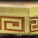 Handmade Brown Gold Diva Dining Table - Image 8