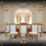 9PCS Handmade Brown Gold Diva Dining Set - Image 3