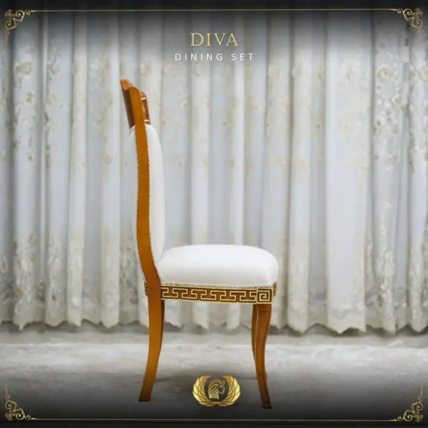 Handmade Brown Gold Diva Side Chair - Image 2