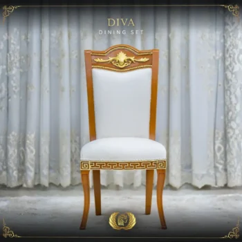 Handmade Brown Gold Diva Side Chair