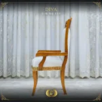 Handmade Brown Gold Diva Arm Chair - Image 2