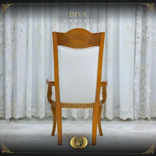 Handmade Brown Gold Diva Arm Chair - Image 3